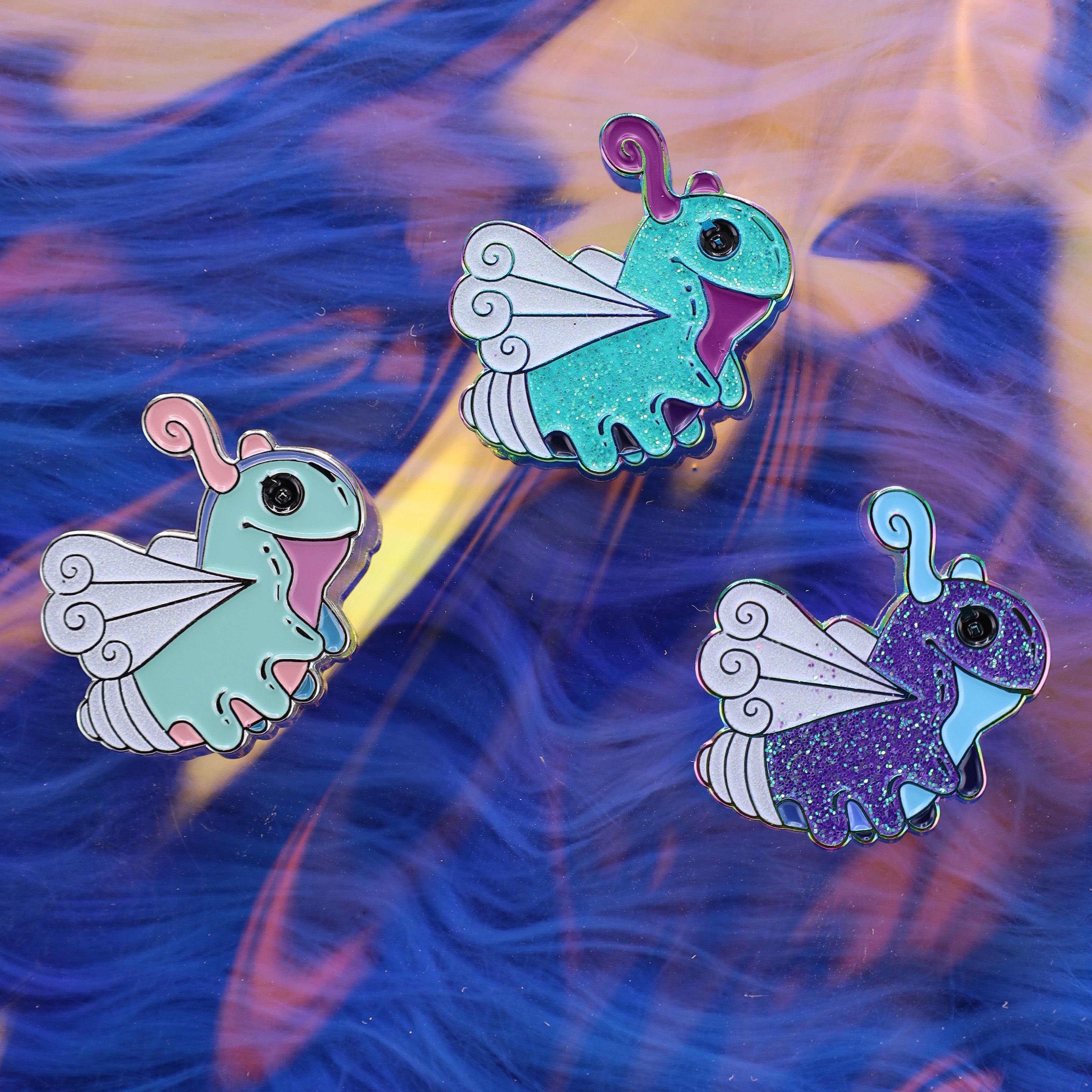 Baby Blinkie Bug Enamel Pin Set