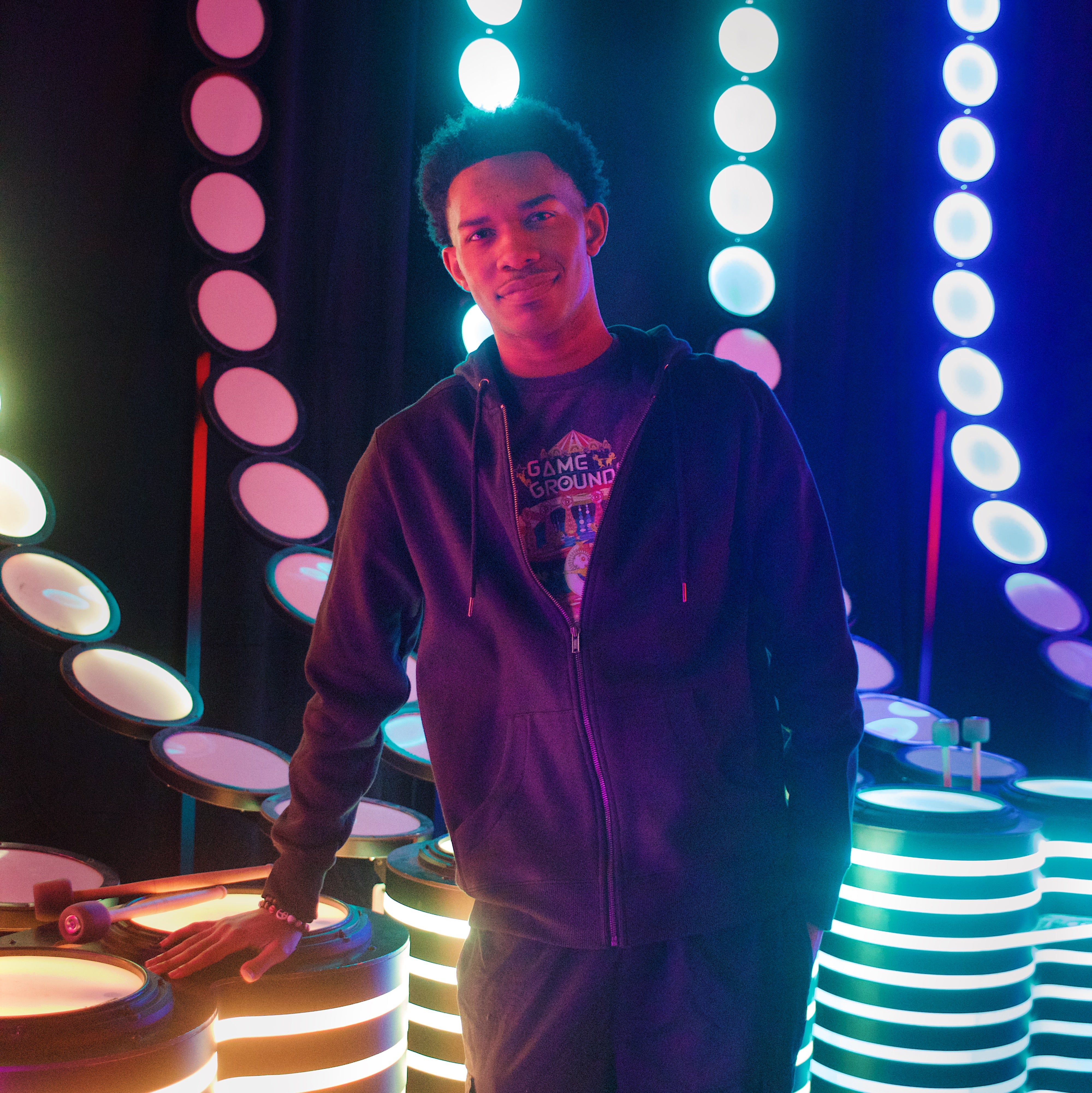 Astro-Eye Black Zip Hoodie