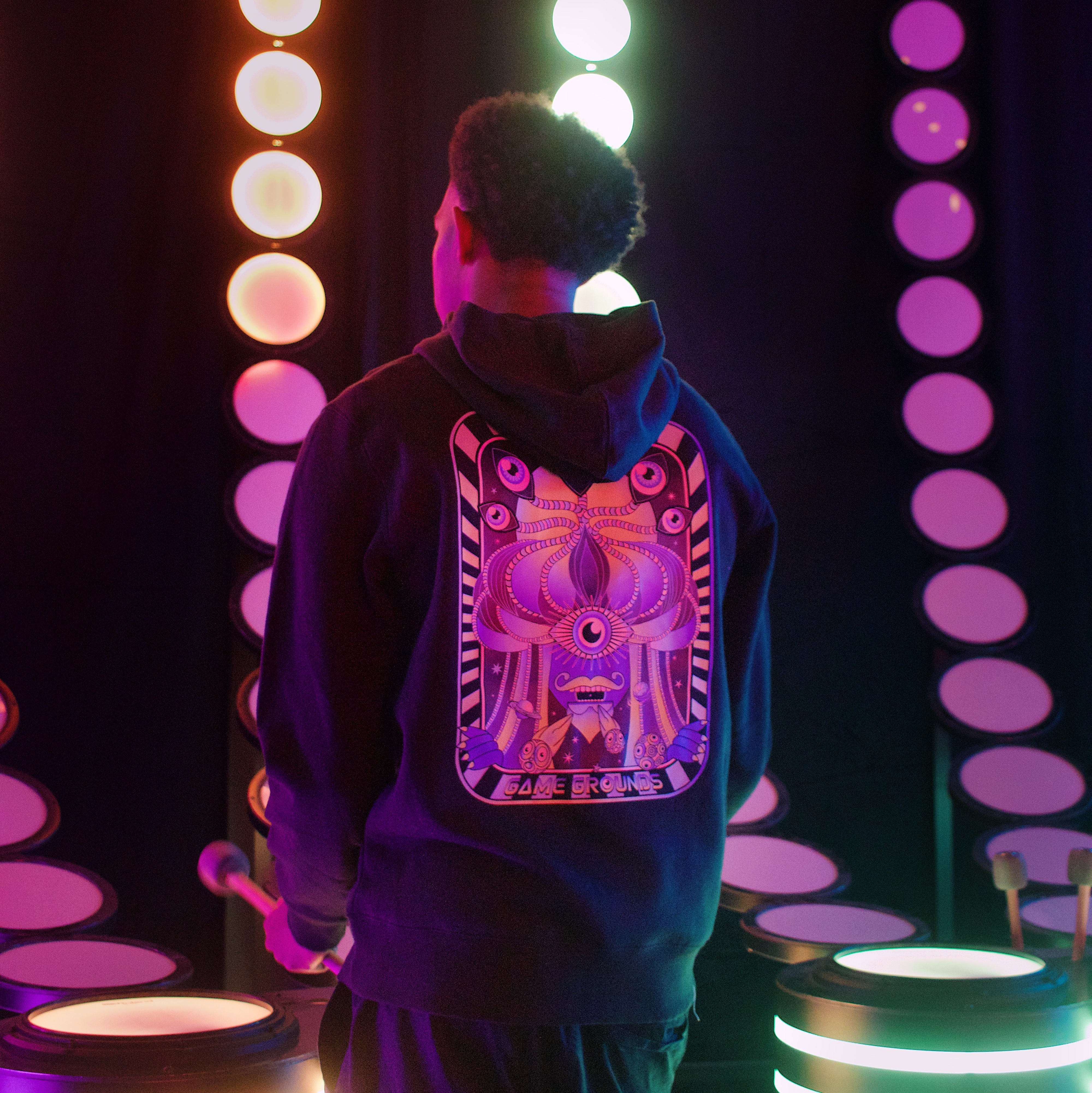 Astro-Eye Black Zip Hoodie