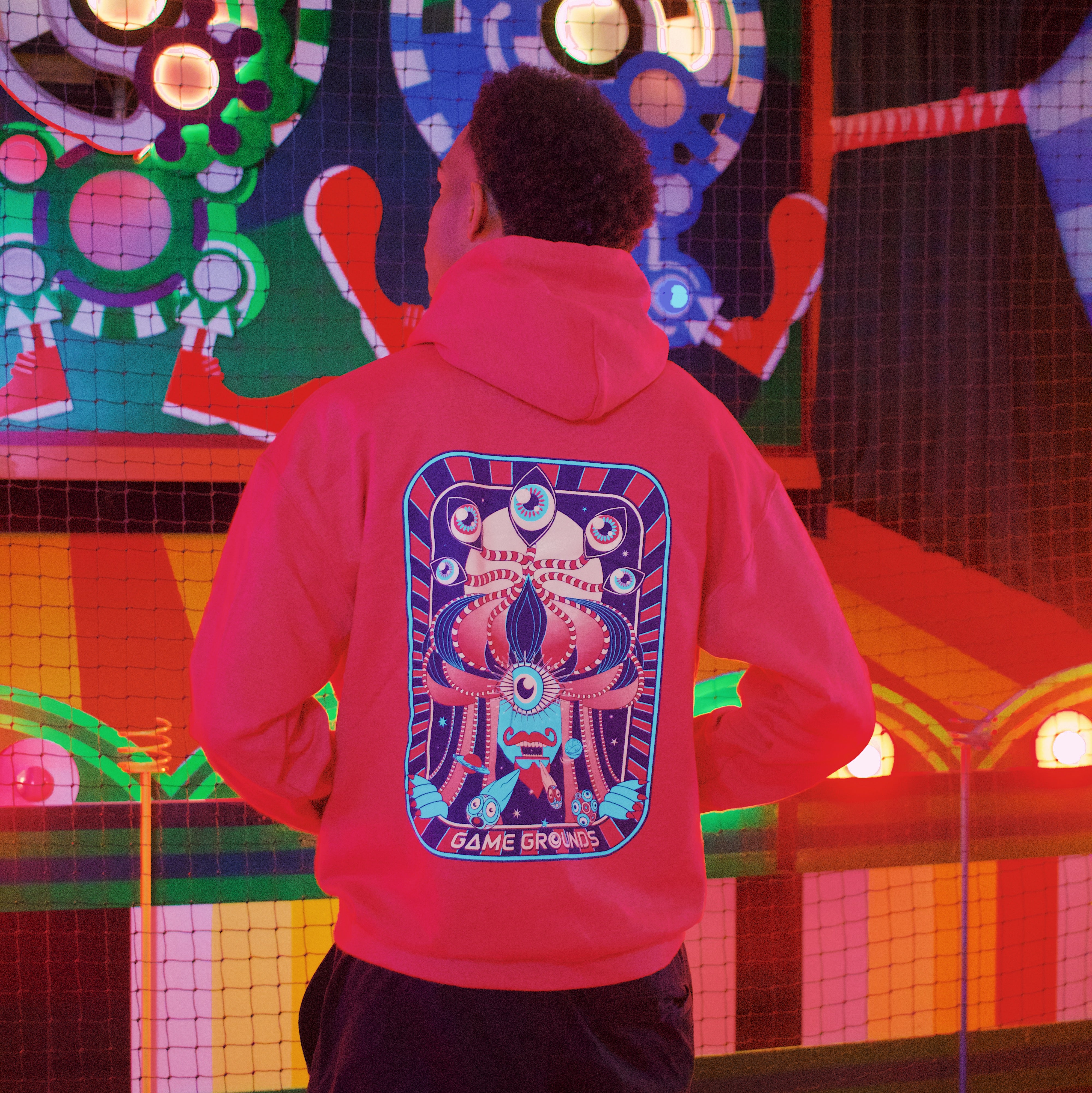 Astro-Eye Red Pullover Hoodie