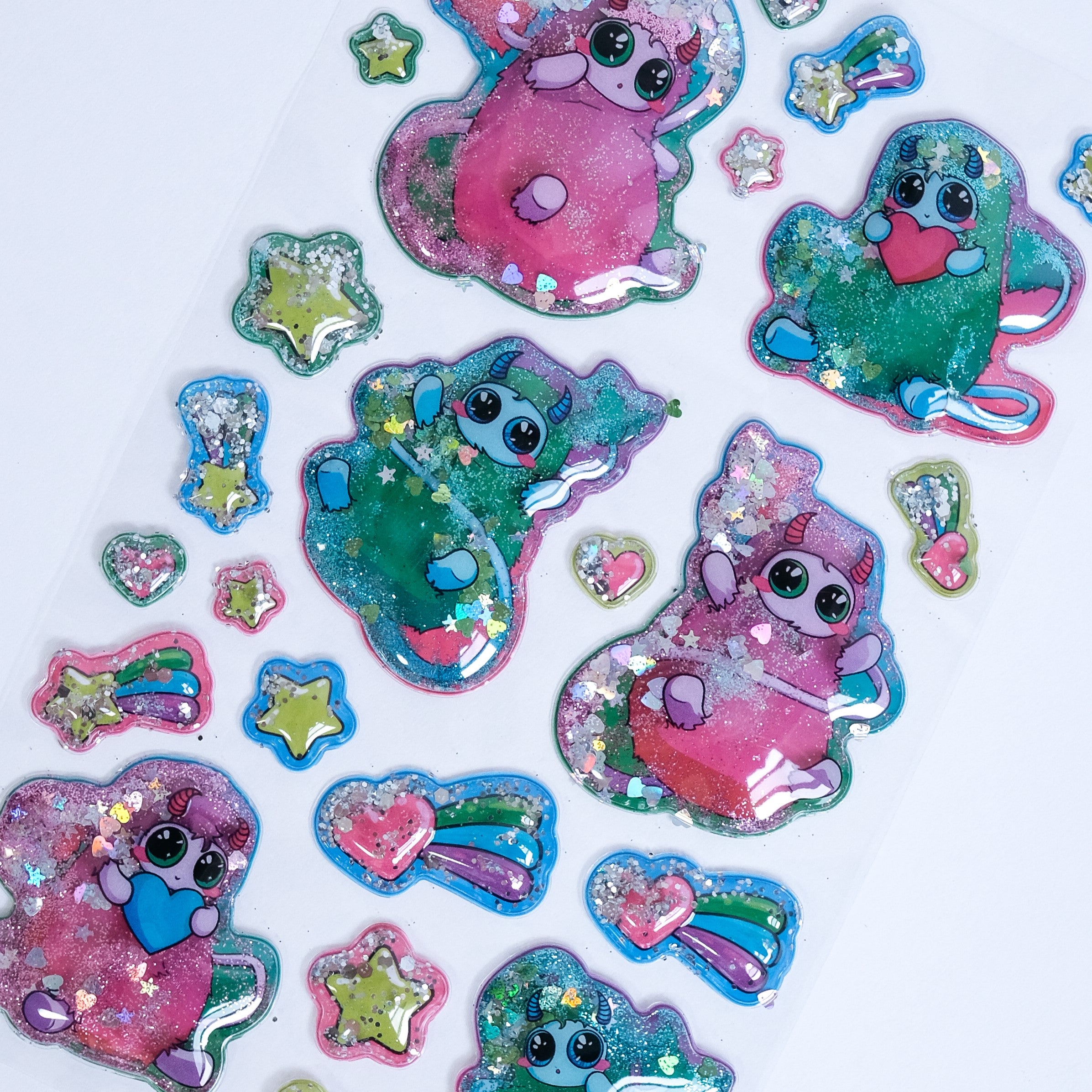 Glitter Snort Shaker Sticker Pack