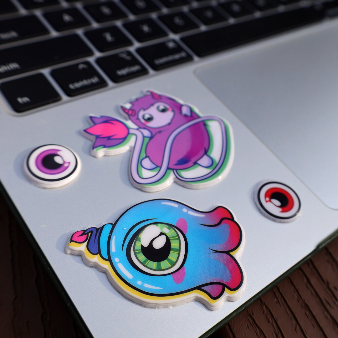 Puffy Monster Sticker Sheet