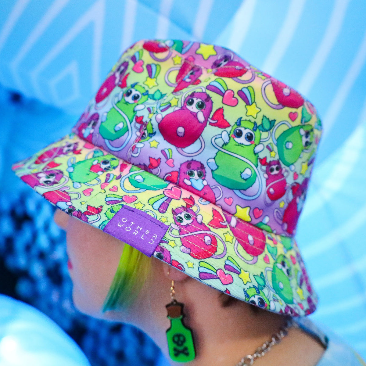 Rainbow Reversable Denim/Black Bucket Hat Rainbow Bucket Hat main image 2