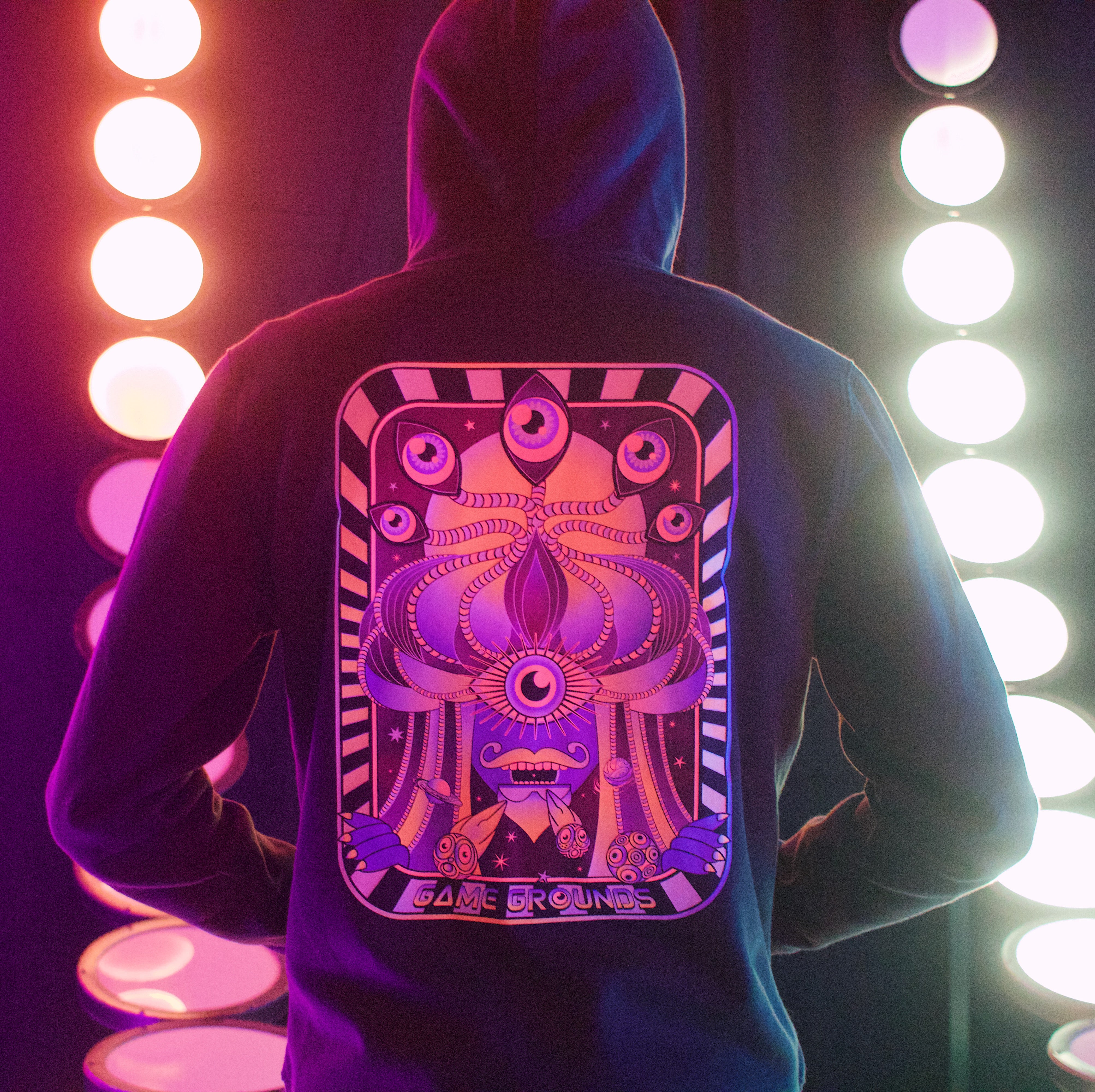 Astro-Eye Black Zip Hoodie
