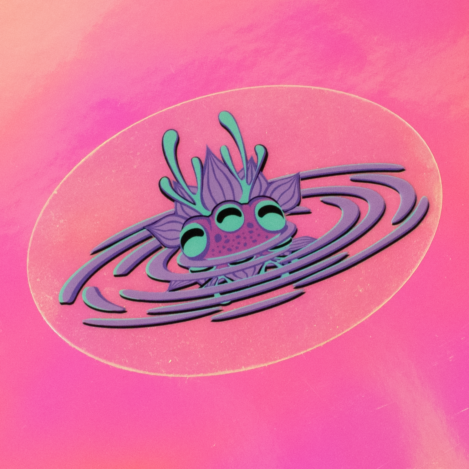 Transparent Bloom the Frog Sticker