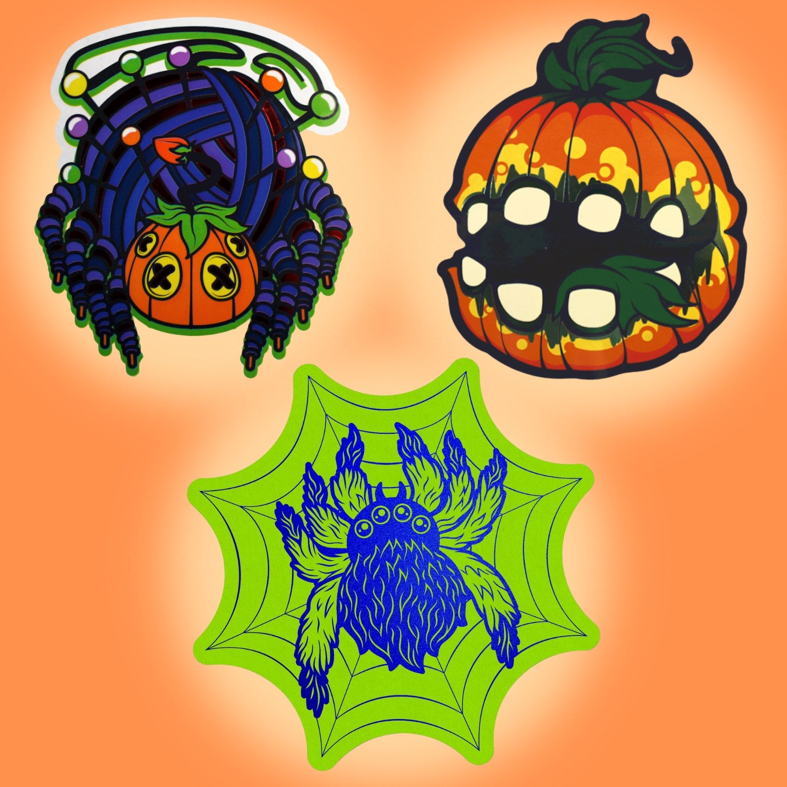 3 Halloween Stickers Bundle