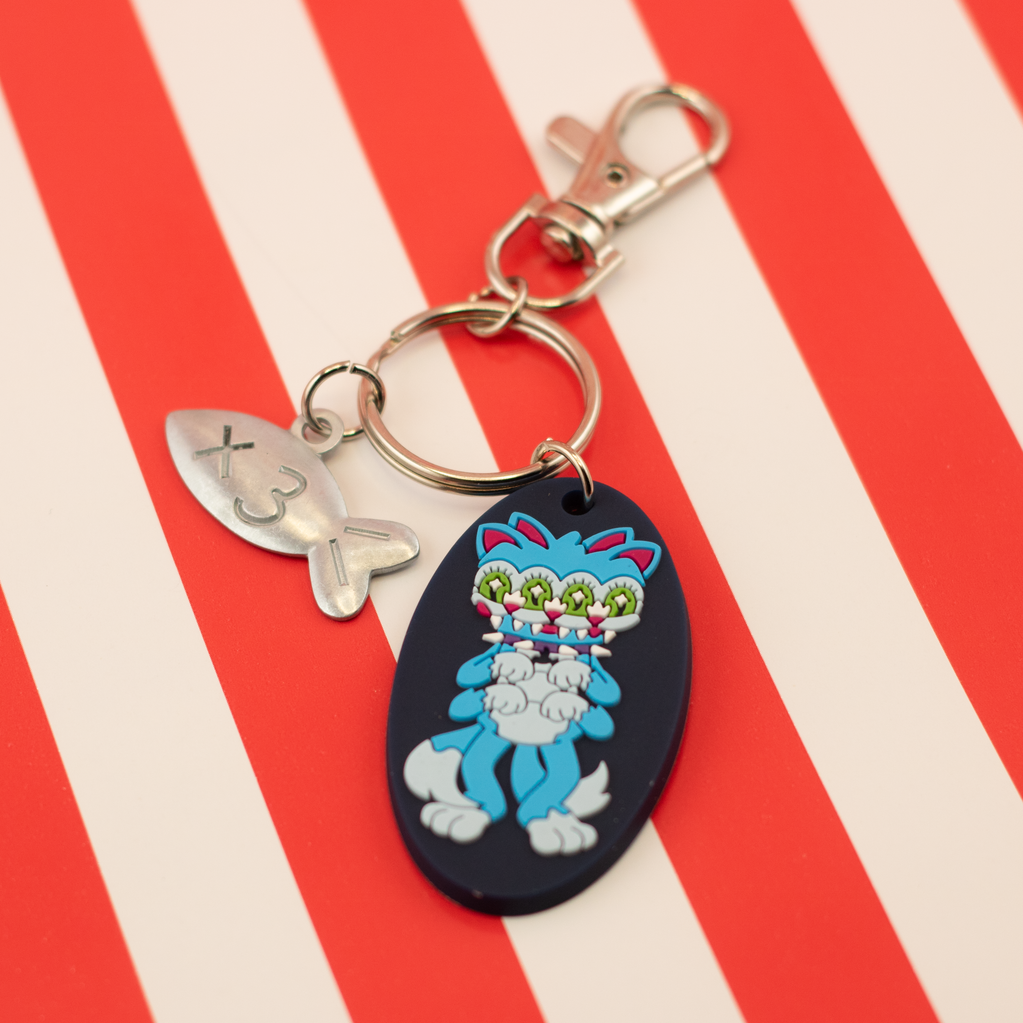Lion Tamer Rubber Keychain