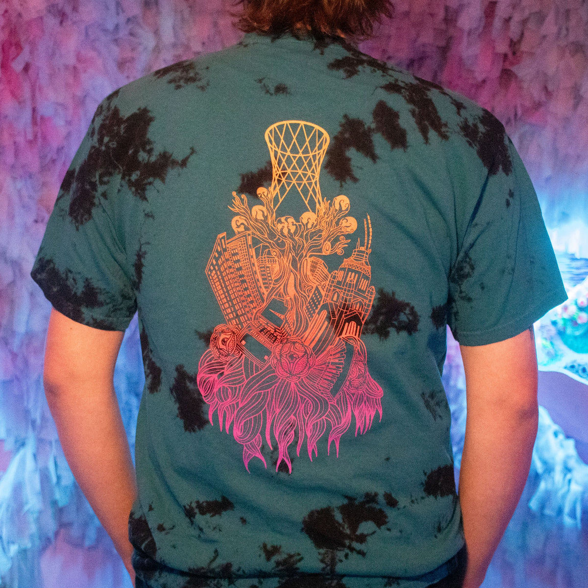 Columbus Cityscape T-shirt - Teal & Black