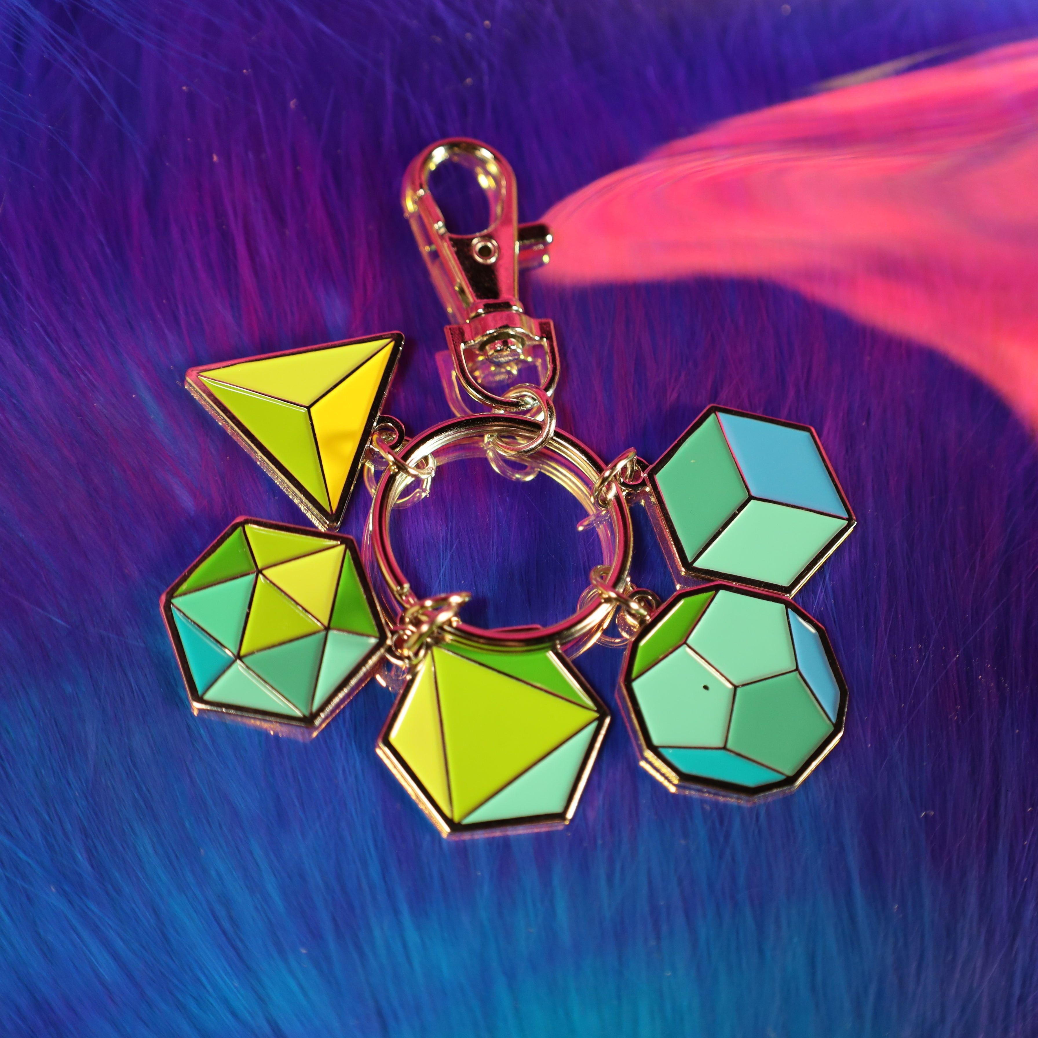 Platonic Solids Keychain